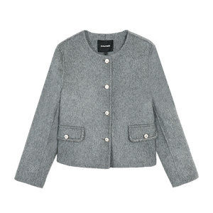 
pusumede romantic paranoia all wool small fragrance double-sided woolen coat feminine style short woolen coat