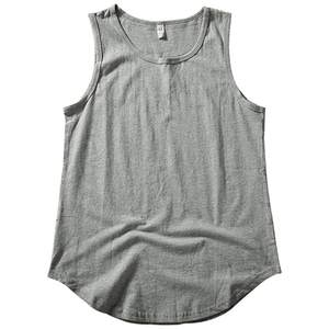 American retro tide brand street BF wind solid color worker vest men's pure cotton sleeveless T -shirt to fight sweat vest tide