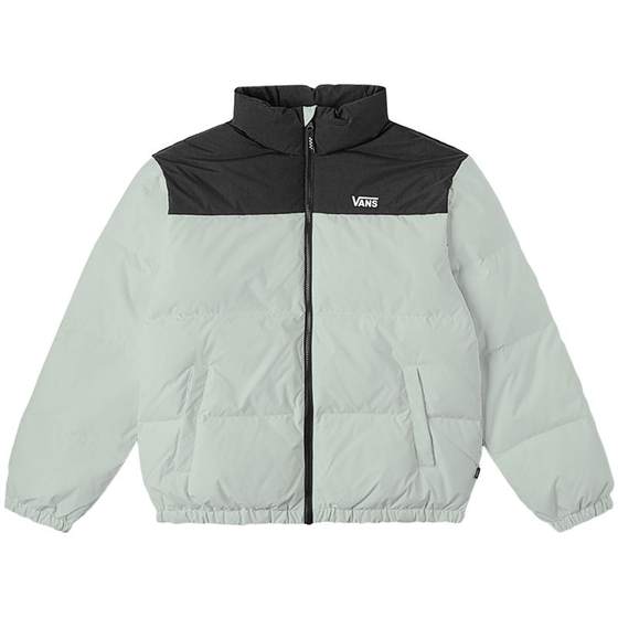 
Vans official couples down jacket color-blocking stand collar classic logo