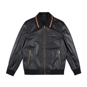 
Radibol Men's Genuine Leather Jacket 2025 Autumn New Cow Leather Removable Knitted Lapel Leather Jacket for Men