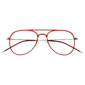 Pilot Toad myopia red glasses frame men and women big red Korean tide full -frame double beam personality glasses shelf female
