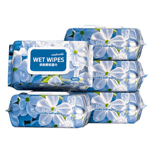 
Bamboo Leaf Wet Wipes for Baby Adult Hand and Mouth Specialized Cleaning Wet Wipes 80 Drawing Wipes Whole Box Home Home Pack