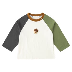
Dudujia boys' autumn tops baby long-sleeved T-shirts children's autumn and winter inner wear cartoon girls raglan sleeve children's clothing