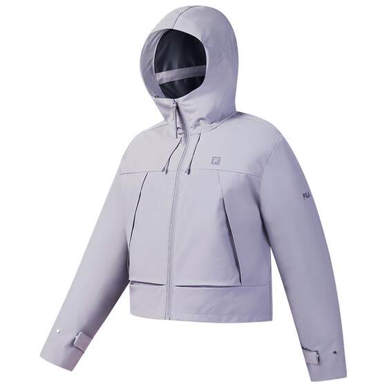 
FILA Official Women's Woven Jacket 2026 Spring New Fitness Sports Simple Loose Hooded Top