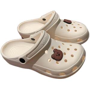 
Thin strips of Croc Shoes for women ins fashion non-slip thick soles cute girly heart student toe sandals arch beach shoes