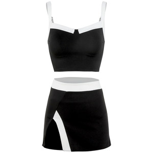 Youth Qi split swimsuit female covered her belly, thin breasts gathered micro -sexy skirt Bikini black swimsuit summer