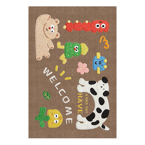 
2026 New Cartoon Animal Entrance Floor Mats Home Light Luxury Carpet Door Anti-Slip Mats Cute Entrance Floor Mats