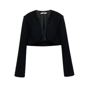MIDDLETONE Qianjin Xiaoxiang! Favorites wool Xiaoxiang women autumn and winter short -type arc -collar jacket