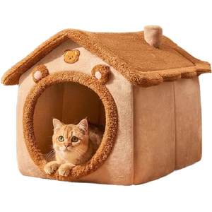 Cat's four -seasons universal closed cat house villa cat house can be disassembled dog nest in winter warm cats and dog nest
