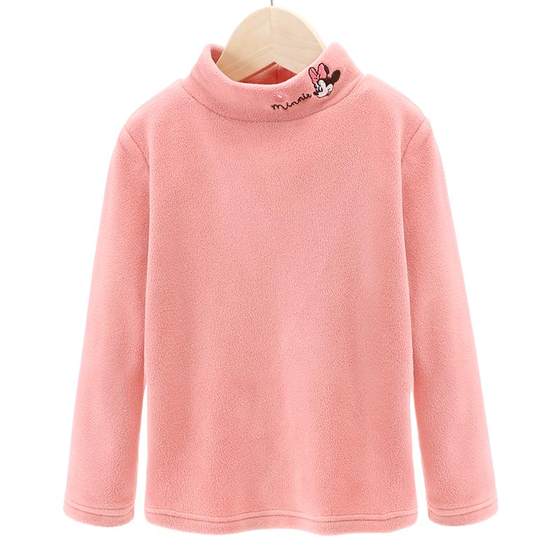 
Disney Girls' Bottoming Shirts Children's Long Sleeve T-Shirts Girls' Warm Style Tops Autumn Clothing Spring Autumn Medium and Large Children's Clothing