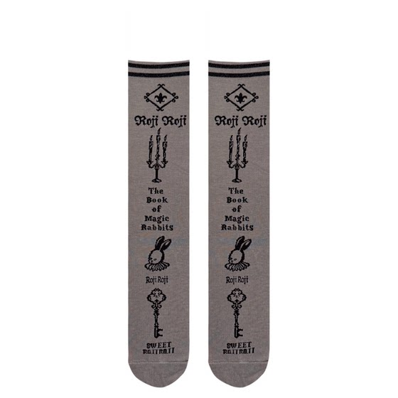 
Roji Magic Rabbit pure cotton Lolita socks for women autumn warm uniform mid-calf socks thick Japanese stovepipe socks