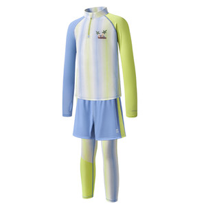 
KK Tree children's swimsuit boy girl baby long-sleeved trousers three-piece swimsuit for hot springs and seaside sun protection