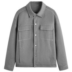 Gxg Men's Clothing Topstitch Design Simple Basic Woolen Short Coat Woolen Jacket Men's 23rd Winter New Product