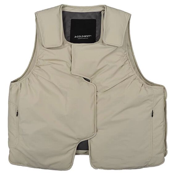 
Men's Sleeveless Velcro Cotton Vest 2025 Autumn and Winter New Fashion Splicing Loose Couple Versatile Waistcoat Cotton Clothes