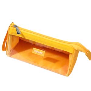 
[Authentic and worry-free] never juneng pencil case ins Japanese canvas high-value niche transparent simple candy color new first grade pencil case boy primary school girl school supplies