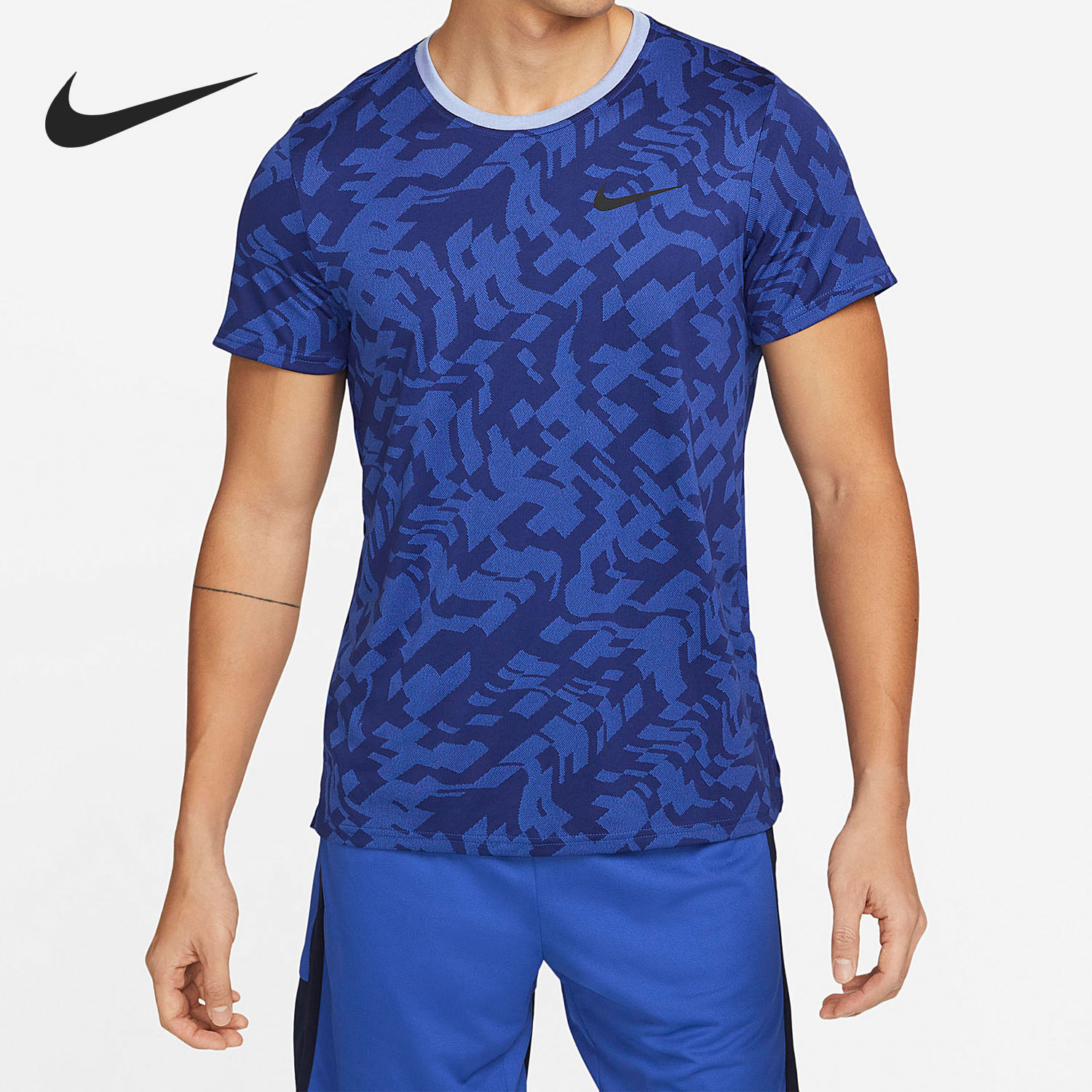 Nike/耐克官方正品训练健身透气运动圆领男子短袖T恤DM6477-480