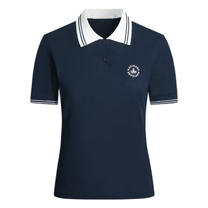 
Navigare Italian small sailing ship 2026 spring and summer new contrast color short-sleeved T-shirt breathable women's polo shirt