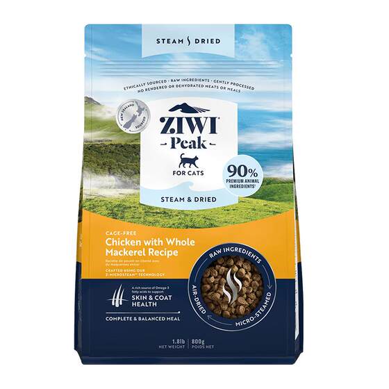 ZIWI Ziyi Peak micro-steamed air-dried cat food is low-temperature, fresh-locking, high-meat, easy-to-digest, general staple food for kittens and adults.