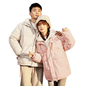 
Tangshi new winter couple's cotton-padded coat hooded fake two-piece couple's outfit thickened men's and women's cotton-padded winter coat