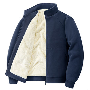 
Jeep fleece thickened sweatshirt men's winter zipper cardigan sherpa top polar fleece casual sports jacket