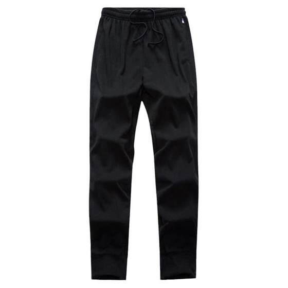 
Spring and autumn three-bar sweatpants men's straight-leg loose plus velvet thickened cotton casual leggings trousers thin terry trousers