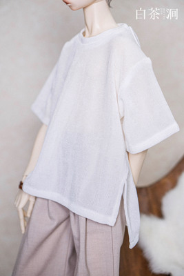 taobao agent [White Tea Bun] Spot-Breeze-Uncle Pu 6873SSDF Loose Short-sleeved Elastic BJD baby clothes