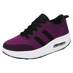 2023 Spring And Autumn Mesh Air Cushion Rocking Shoes Breathable Korean Thick-soled Sports Shoes Women's Casual Shoes Single Shoes Heightening Women's Shoes