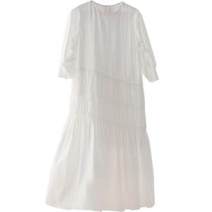 
CR women's new white dress with spring, summer and autumn style, long style, super beautiful, high-end style, long skirt on the beach vacation