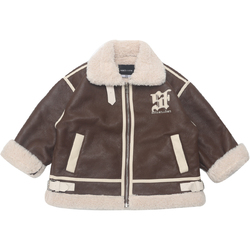 Bb Children's Clothing Boys' Leather Jackets Autumn And Winter 2023 New Children's Velvet Motorcycle Leather Jackets Trendy And Cool