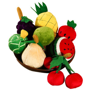 
Kajia Kojima pet sounding toy fruit ball puppies cats and dogs plush self-restrained bite and resistant to teeth grinding suit