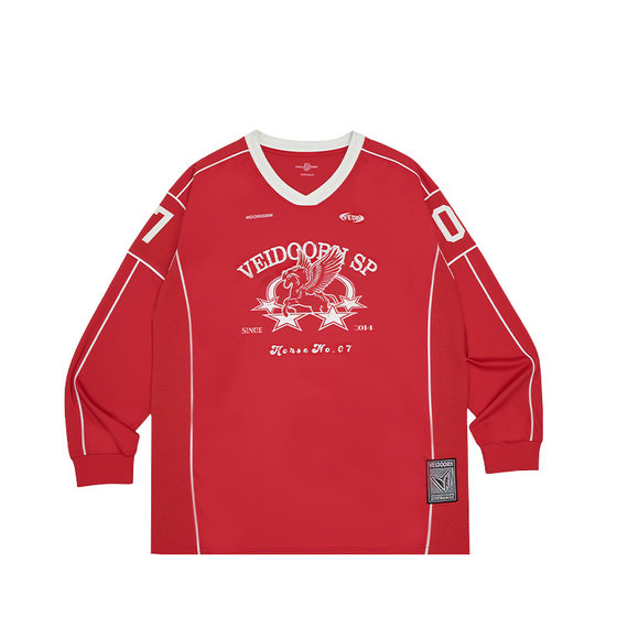 
Wei Dong Year of the Horse Limited Sports Long Sleeve Men's American Basketball Training Splicing Mesh Breathable Casual T-Shirt Top V