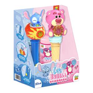 
GOLDLOK Disney Strawberry Bear Stichi Blowing Bubble Machine Gun Stick Handheld Automatic No Leakage Children's Toys