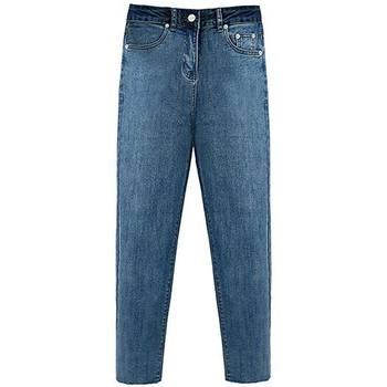 Large size spring new style straight jeans for women
