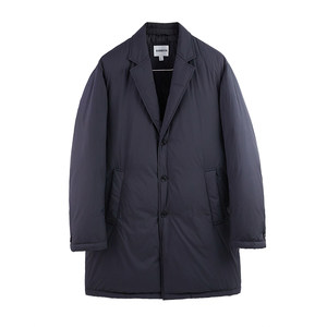 Gentlemen's winter high fluffy warm white goose down men's suit collar mid -length down jacket dad294