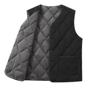 
Autumn and winter cotton vest men wear velvet warm vests on the outside, middle-aged and elderly people wear cotton inner liner Dad wear large size waistcoat