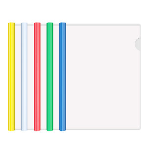 Chuangyi's pump clip thick folder plugging pages transparent A4 pull pole folder folder folder office supplies storage report clip triangular rod file folder large capacity book leather folder student test paper clip
