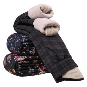 Mom plus velvet thickened cotton pants in autumn and winter grandma wears high-waisted camel velvet pants for middle-aged and elderly women's warm pants