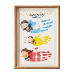 Little Superman's hand and footprints, calligraphy and paintings, baby souvenirs, hanging paintings, children's gifts, baby's 100-day anniversary ceremony, family ceremony