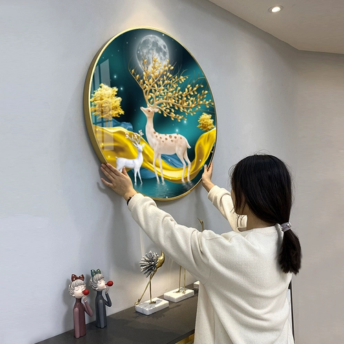 2022 Новый 5D Diamond Drilling Cround Blossom Deer Living Room Crystal Pot Drilling Drills Polow Studiox Новый продукт 5D