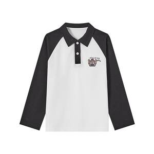 
Duojia boys' polo shirts children's long-sleeved T-shirts 2026 spring and autumn new boys' printed raglan bottoming tops