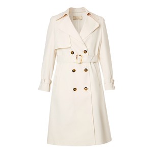 
[Same Model in Celebrity] Koradior Coletiel Double Breast Easy-to-maintenance Trench Coat Coat Mid-length Women