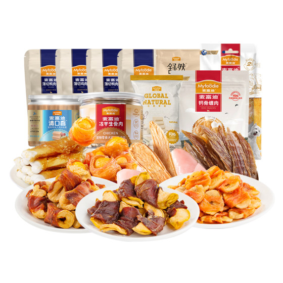 
[Choose 8 pieces of dog snacks for RMB 89] McFoody Dog Snacks Gift Pack Duck Dried Teething Sticks and Ham Sausage