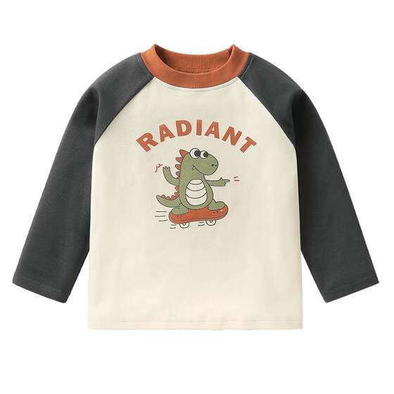 
Right European boys' long-sleeved T-shirt girls' bottoming shirt spring and autumn new children's clothing children's cartoon animation top inner wear