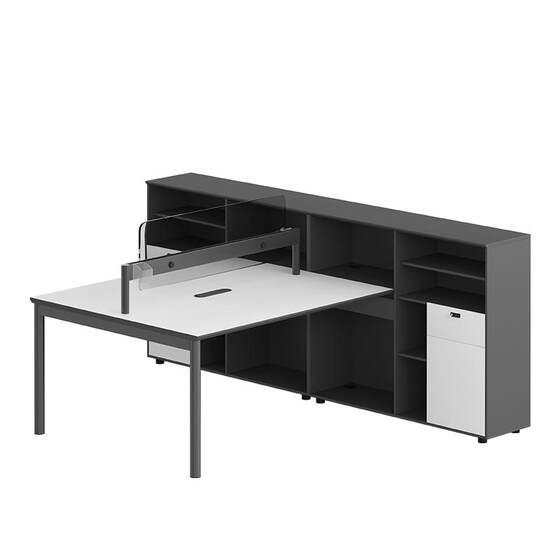 
Geao staff desk chair combined workstation screen locker simple modern double four-person financial desk sit opposite