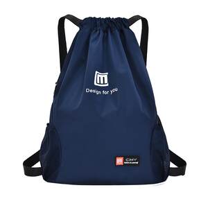 
Oxford cloth large capacity drawstring backpack for women 2025 new style tying pocket fitness bag sports travel bag men's backpack