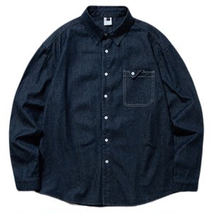 
ONUN retro washing work clothes pocket denim shirt long sleeves boys autumn versatile loose shirt jacket trendy