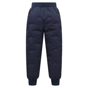 
Children's down pants underwear boys thin 2025 girls in winter thickened outer wear primary school uniform artifact
