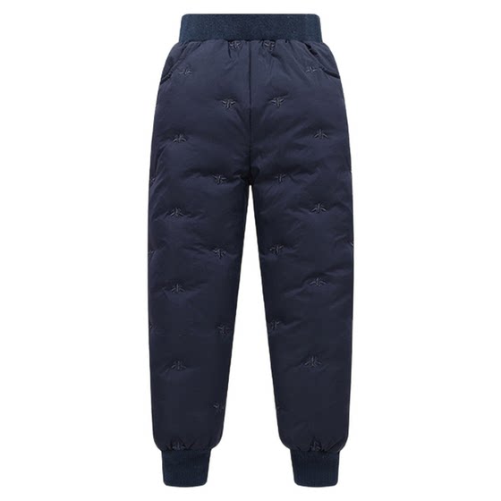 
Children's down pants underwear boys thin 2025 girls in winter thickened outer wear primary school uniform artifact
