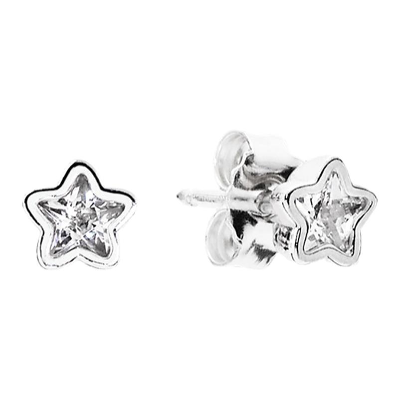 Pandora 925 スターリングシルバー 星型 スタッドピアス