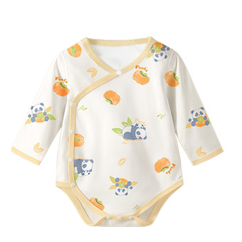 Baby pure cotton long-sleeved cover-up autumn bottoming jumpsuit